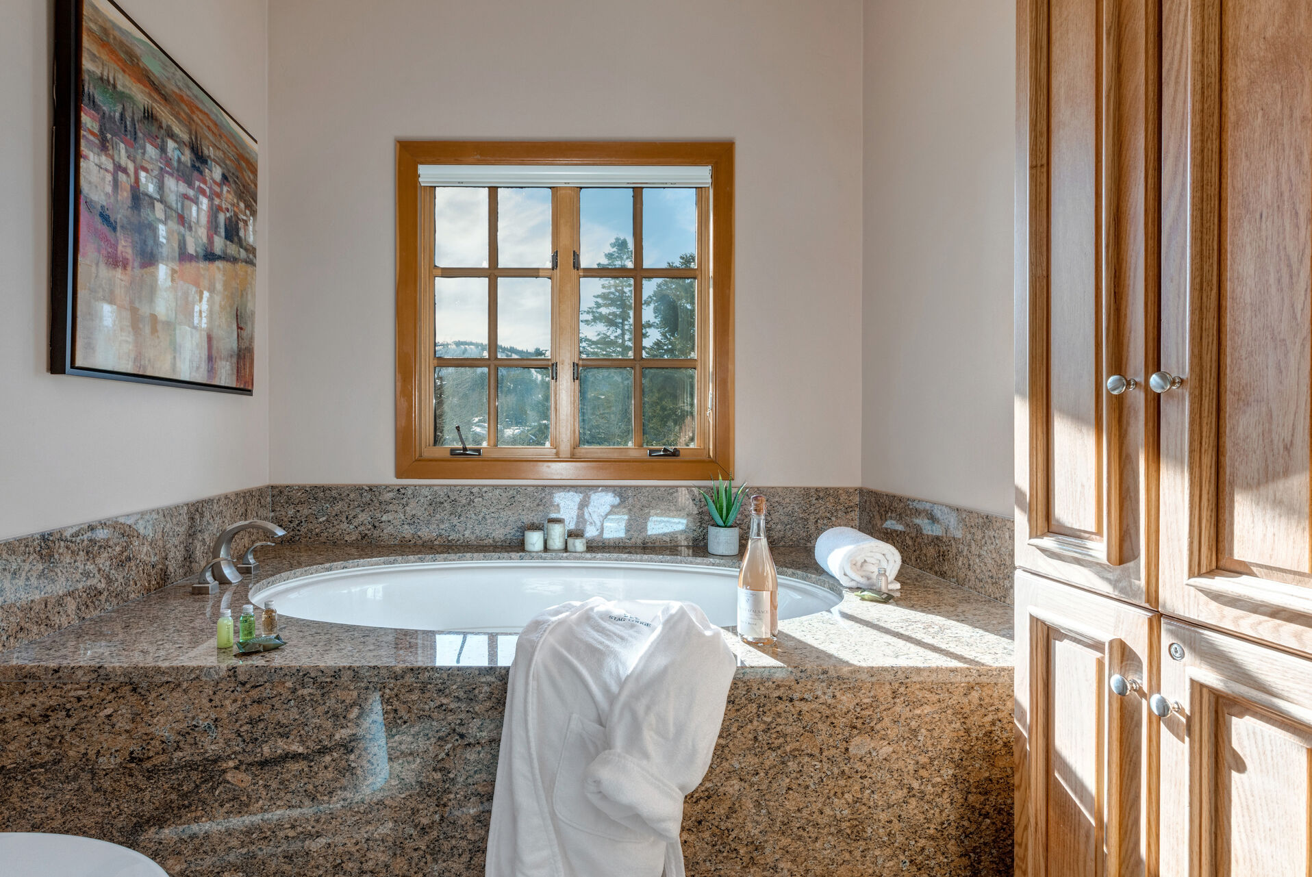 Master Bath Jetted Tub with Mountain Views