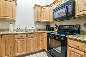 Kitchen with storage and counter space