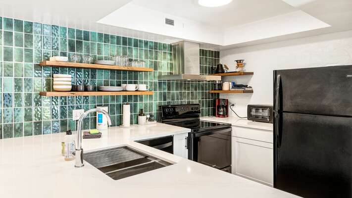Fully equipped kitchen with all the amenities you need