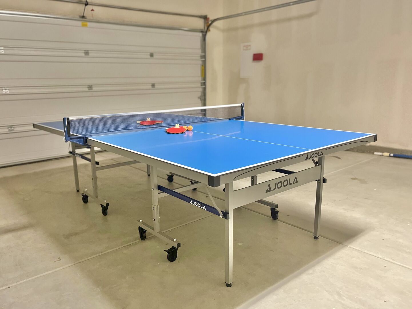 Practice your skills with a friend on the ping pong table.