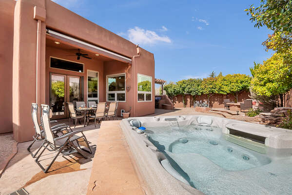 Large Backyard with a Private Hot Tub