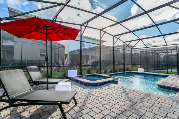 Taking the day off? Enjoy a sunny day in our private pool!