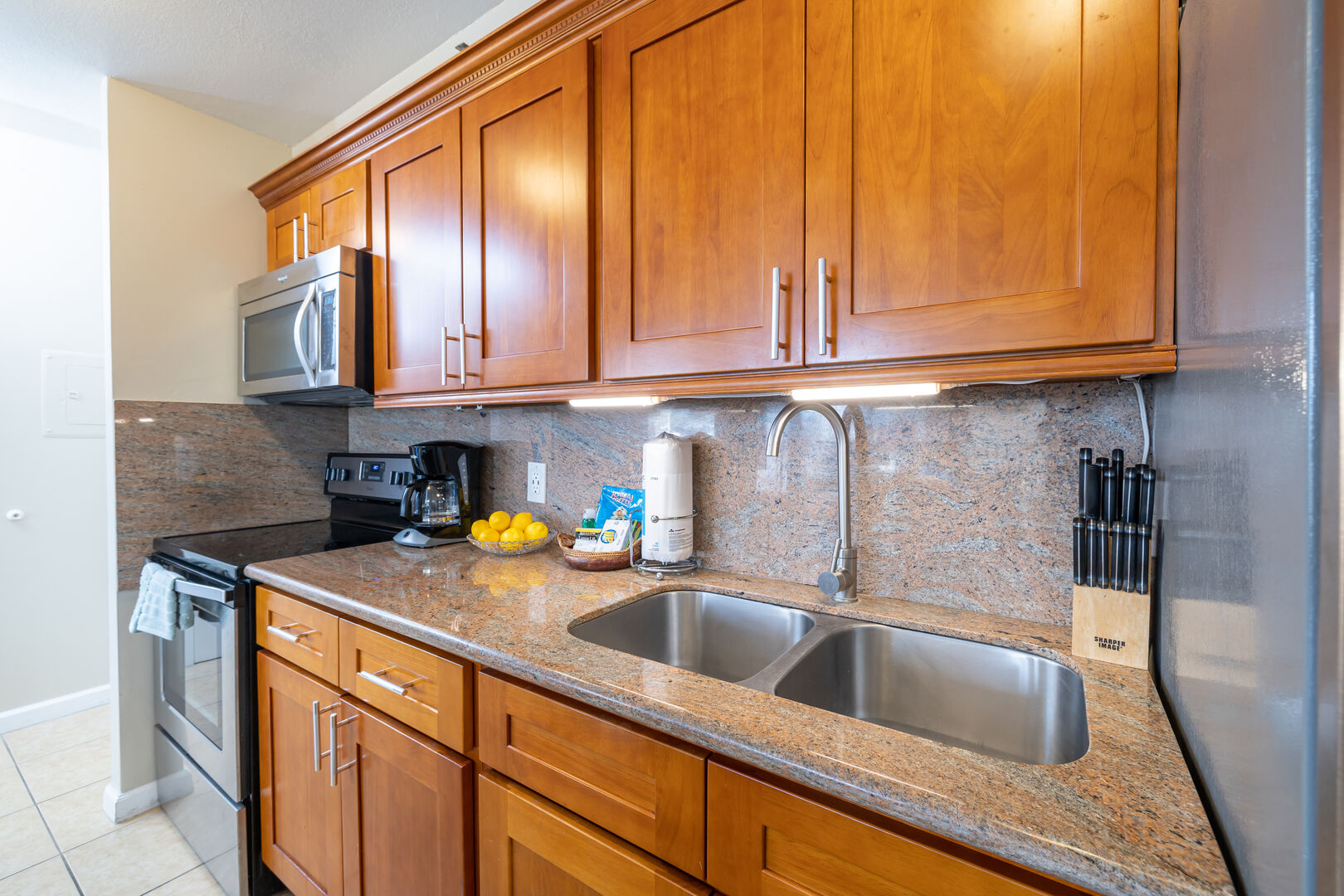 Fully equipped kitchen for your culinary needs.