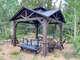 The gazebo is a great place to enjoy in the afternoon and smores in the evening.