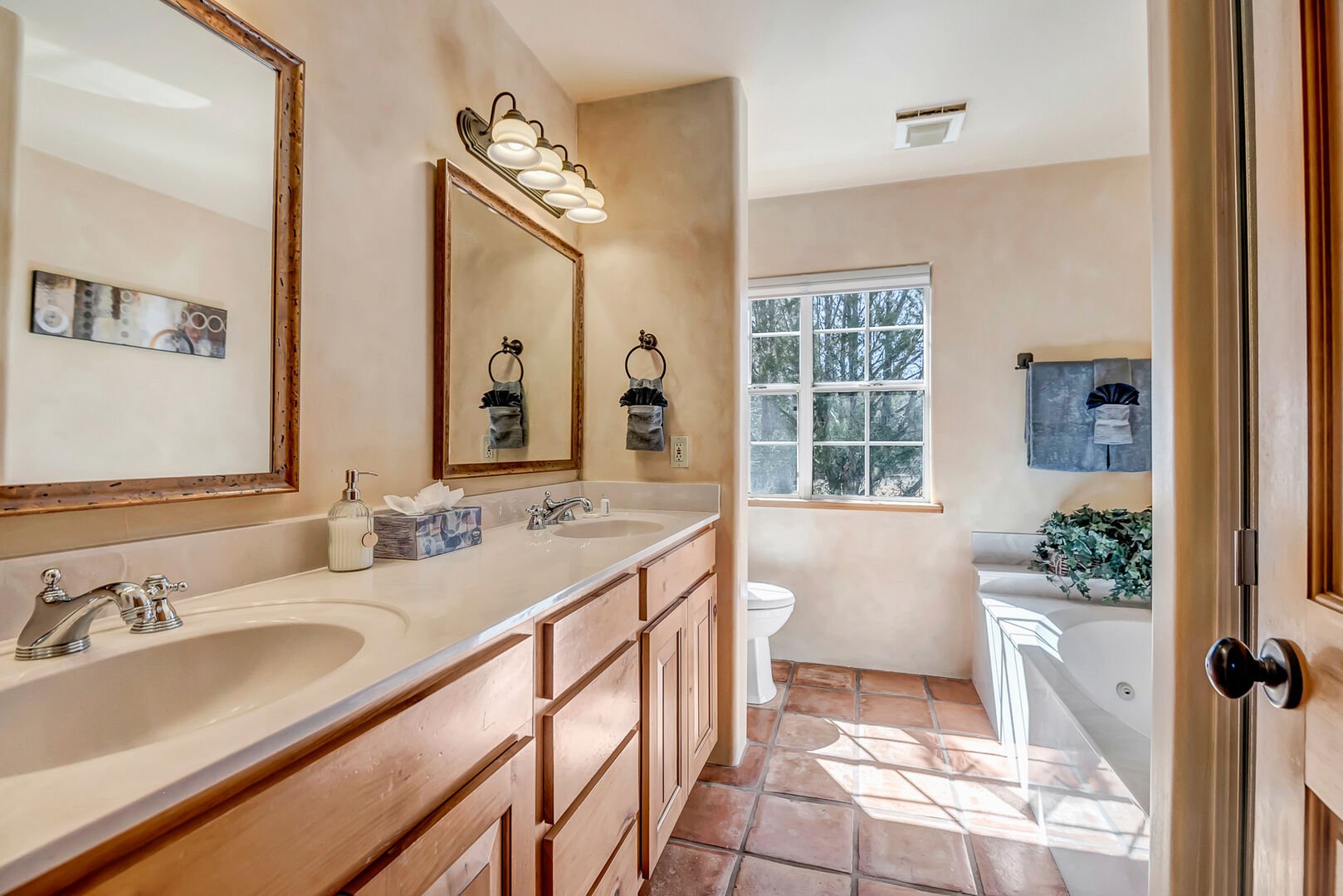 Master Bath with Two Sinks, Jetted Tub and Shower