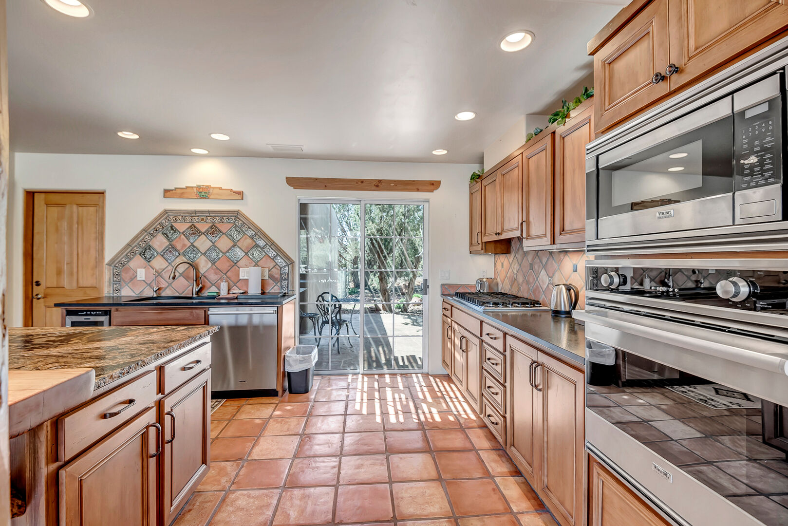 Fully Equipped Kitchen with Viking Stainless Appliances