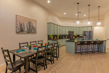 Kitchen and dining area are perfect for your festive feast.