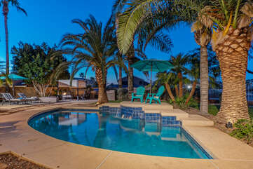 Private pool with optional heat for a fee invites year round dips on sunny days.
