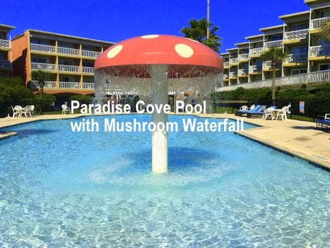 with Mushroom Waterfall for the kids!