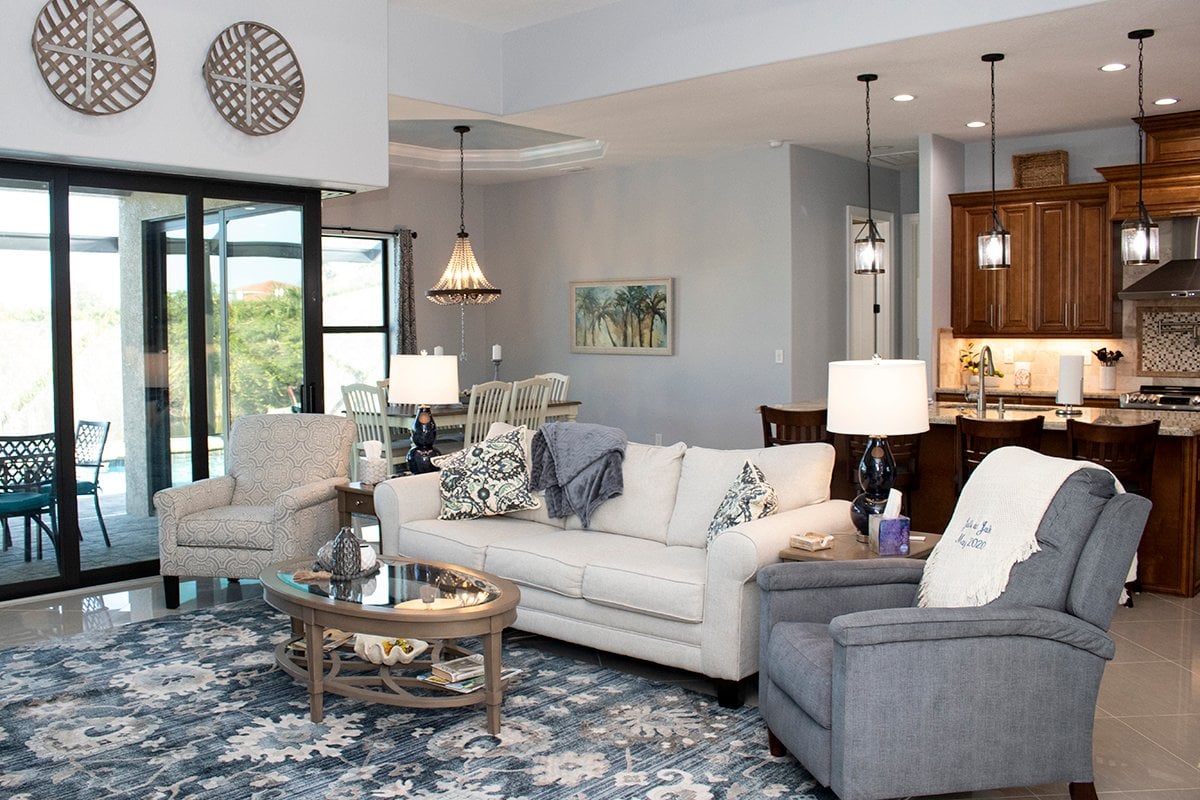 Relax in the comfortable open living space