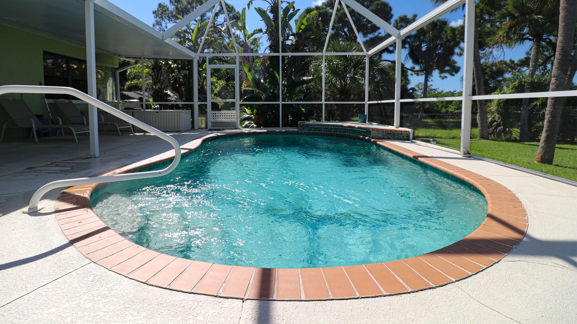 Soak up the sunshine in the west facing pool
