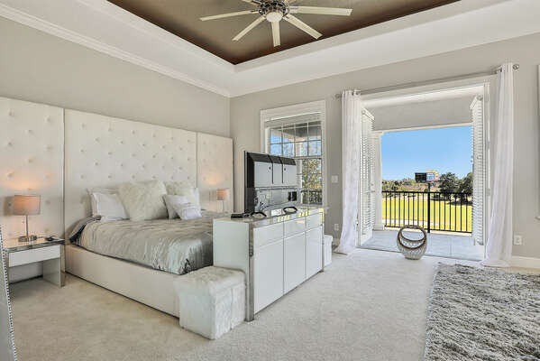 Enjoy beautiful views from the second-floor master suite.