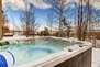 Lower Level Private Hot Tub patio with beautiful surrounding views of the mountains