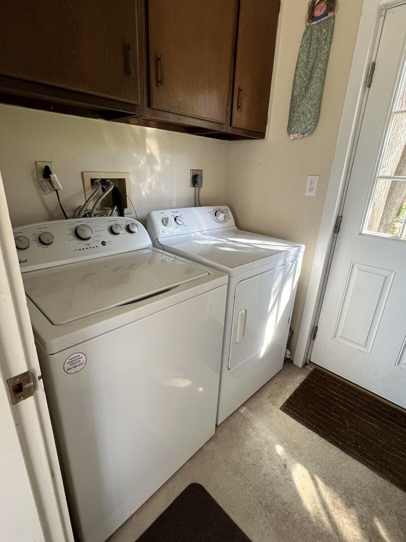 Washer and dryer.