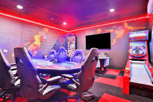 The games room offers hours of entertainment for kids of all ages
