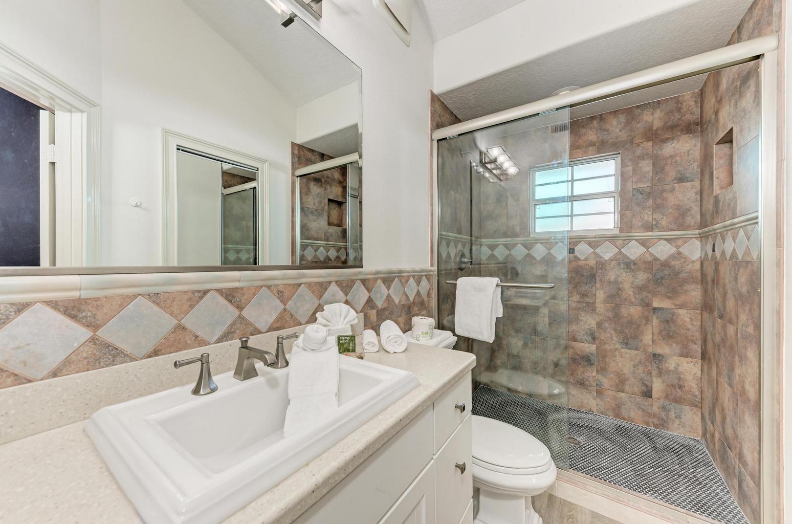 Turtle Tyme master bathroom with shower