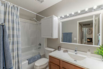 Bathroom 2 is newly updated with a tub-shower combo.