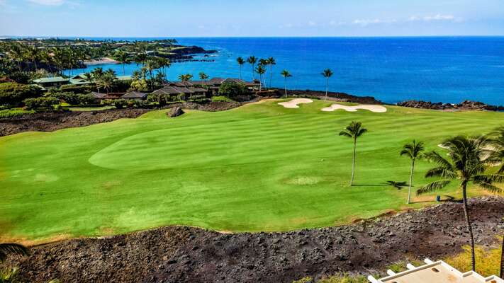 Stunning ocean views of both the 13th green and the most photographed 15th hole over the ocean