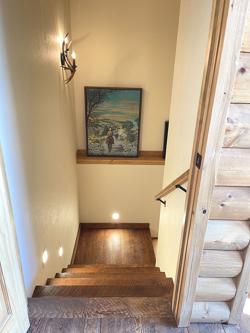 Stairs to lower level living area