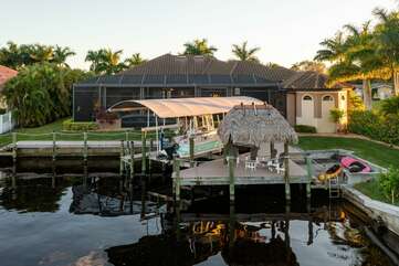 Vacation rental with boat dock