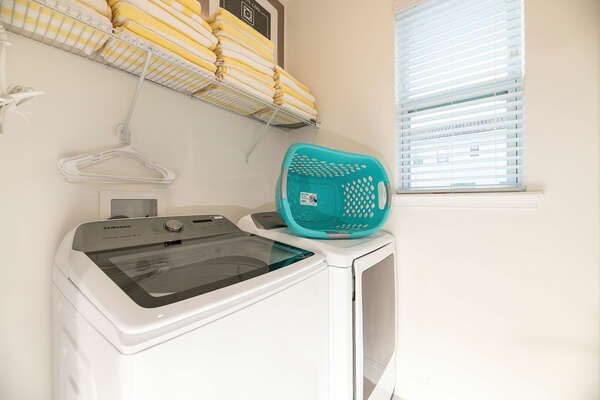 For your convenience, this home includes a full-sized washer and dryer