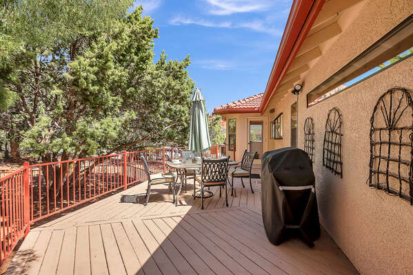 Patio Deck with Seating and Propane Grill