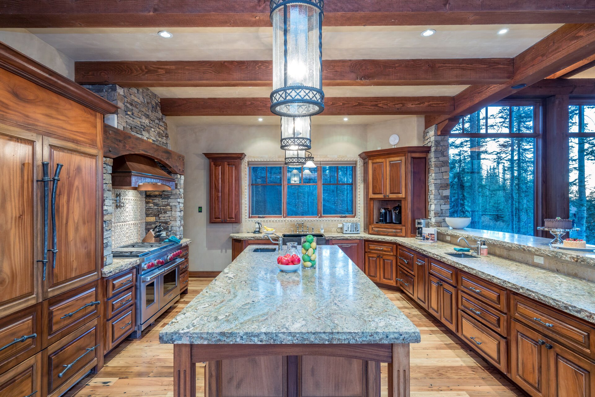 Upscale appliances and details in the kitchen