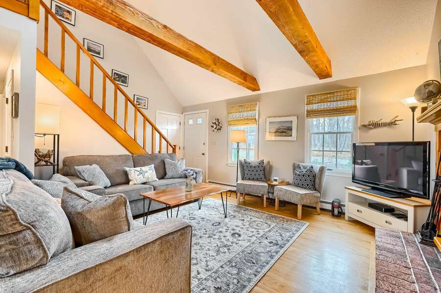 Living room with flat screen tv and ample seating-75 Candlewood Drive-Eastham-Cape Cod -