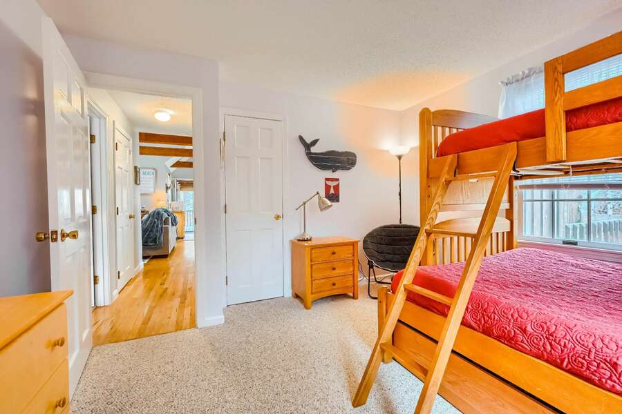 Bedroom #1 bunks with twin over full closet-75 Candlewood Drive-Eastham-Cape Cod -