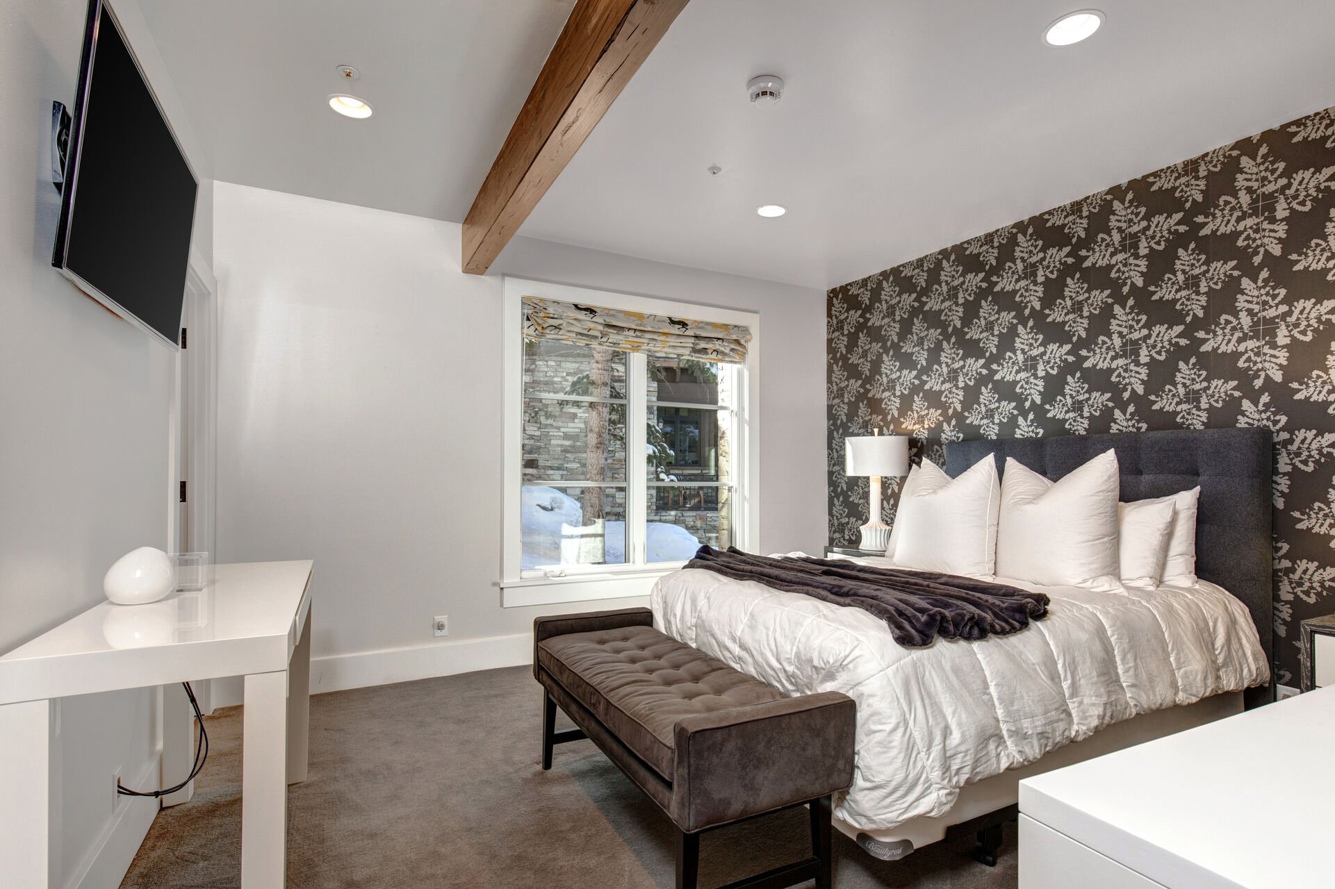 Lower Level Bedroom 4 with queen bed, 55