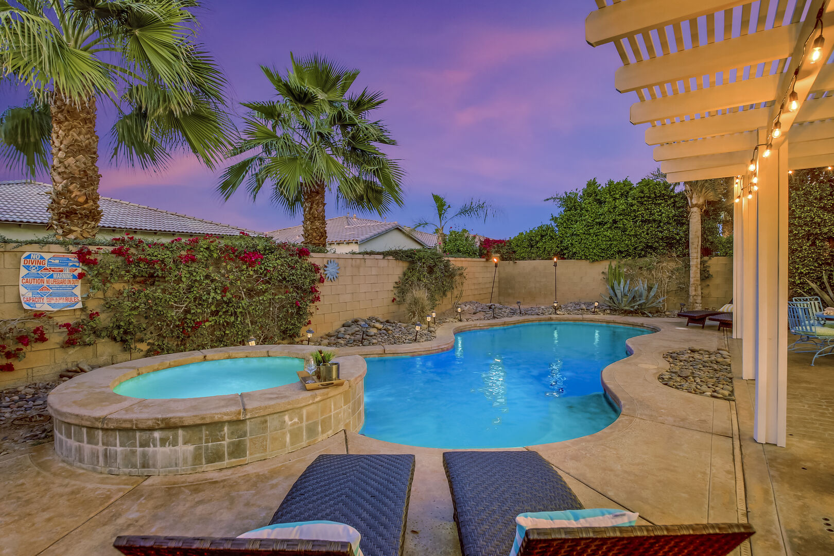 Treat yourself to the perfect vacation rental close to the Coachella Valley Music Festival and polo grounds.