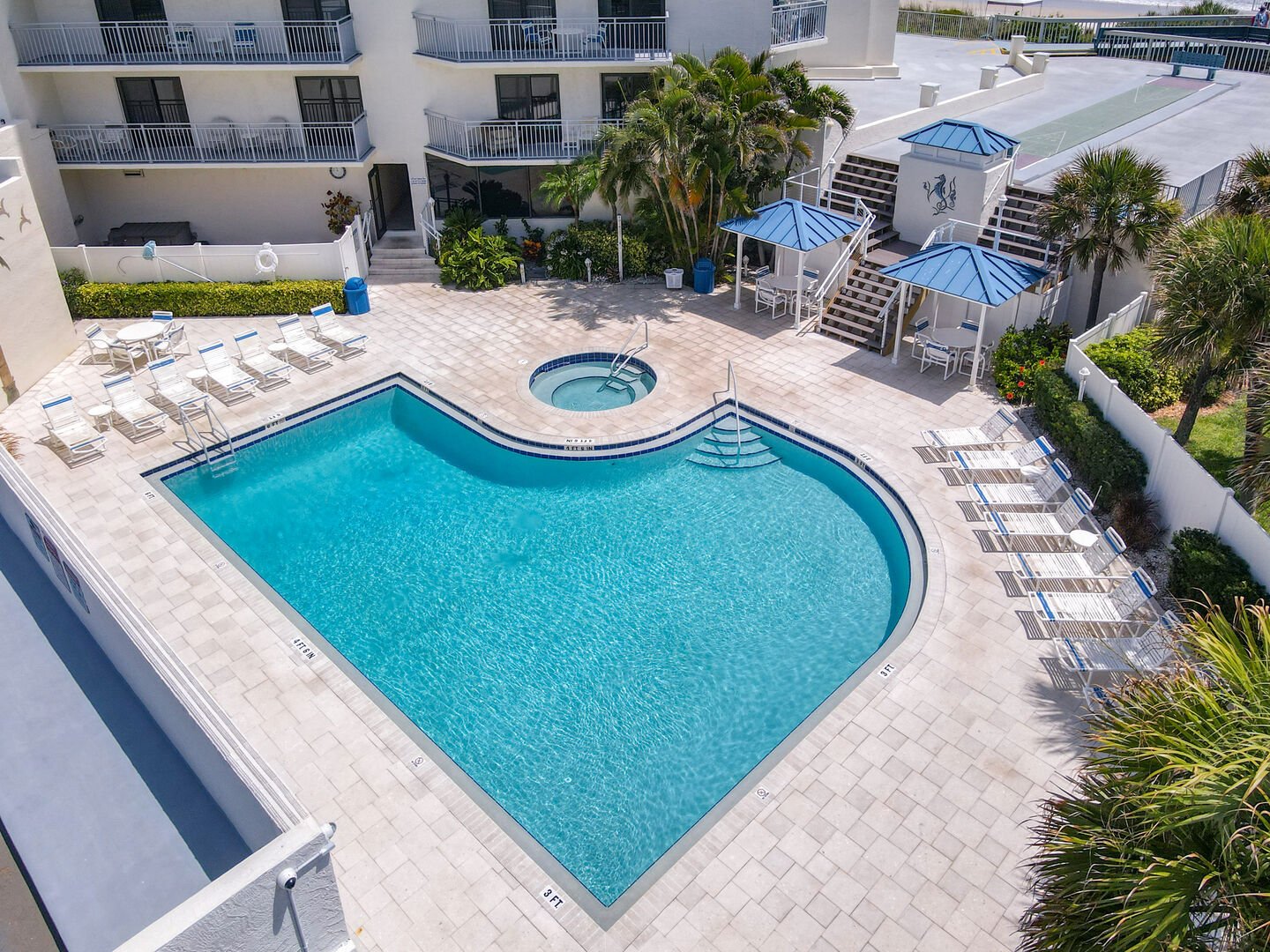 Pool area with plenty of room to bask in the Florida sun!
