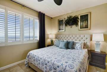 Master bedroom with stunning view of the Gulf
