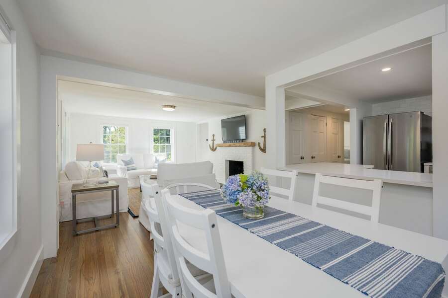 Dining living and Kitchen overview-31 Bayview St- Chatham- Cape Cod