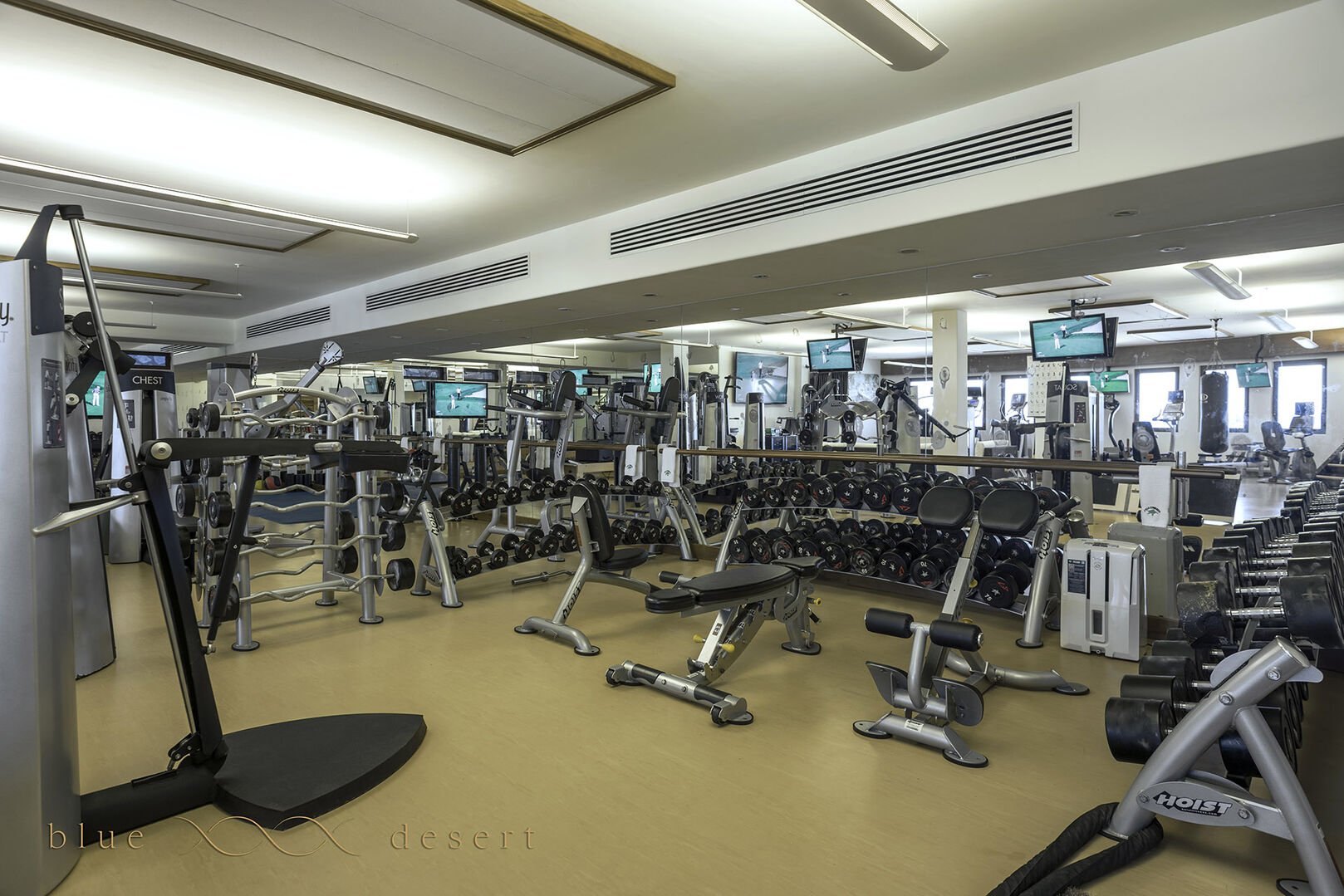 Includes a large variety of machines to work out.