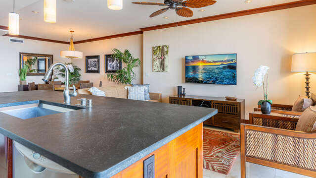 Kitchen with a view at Ko Olina Beach Villas vacation rental