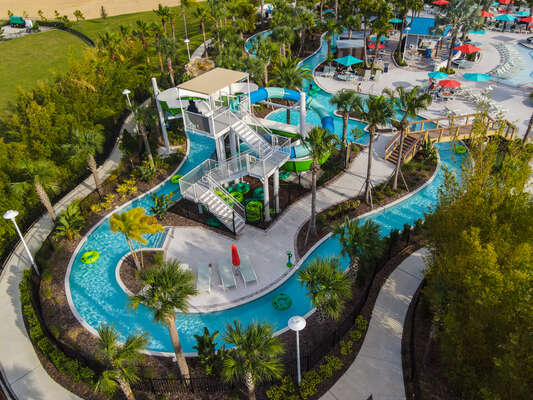 Aerial photo of resort
