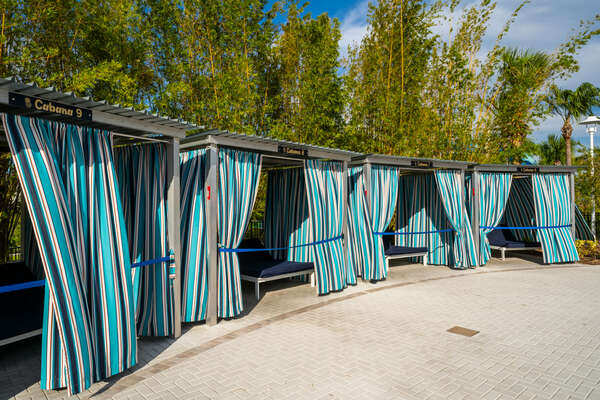 Cabanas available for rental