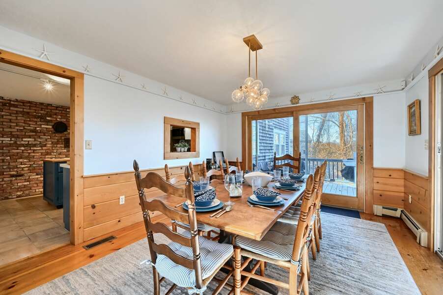 Dining room with dining table for seating for 6-132 Horizon Dr - Chatham- Cape Cod