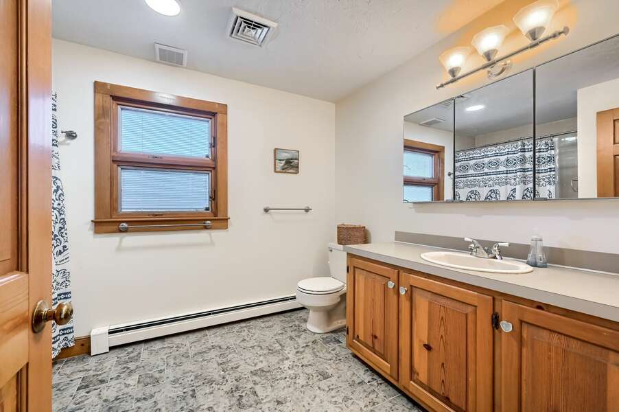 Upstairs Bathroom #2 full bath with shower tub combo-132 Horizon Dr - Chatham- Cape Cod
