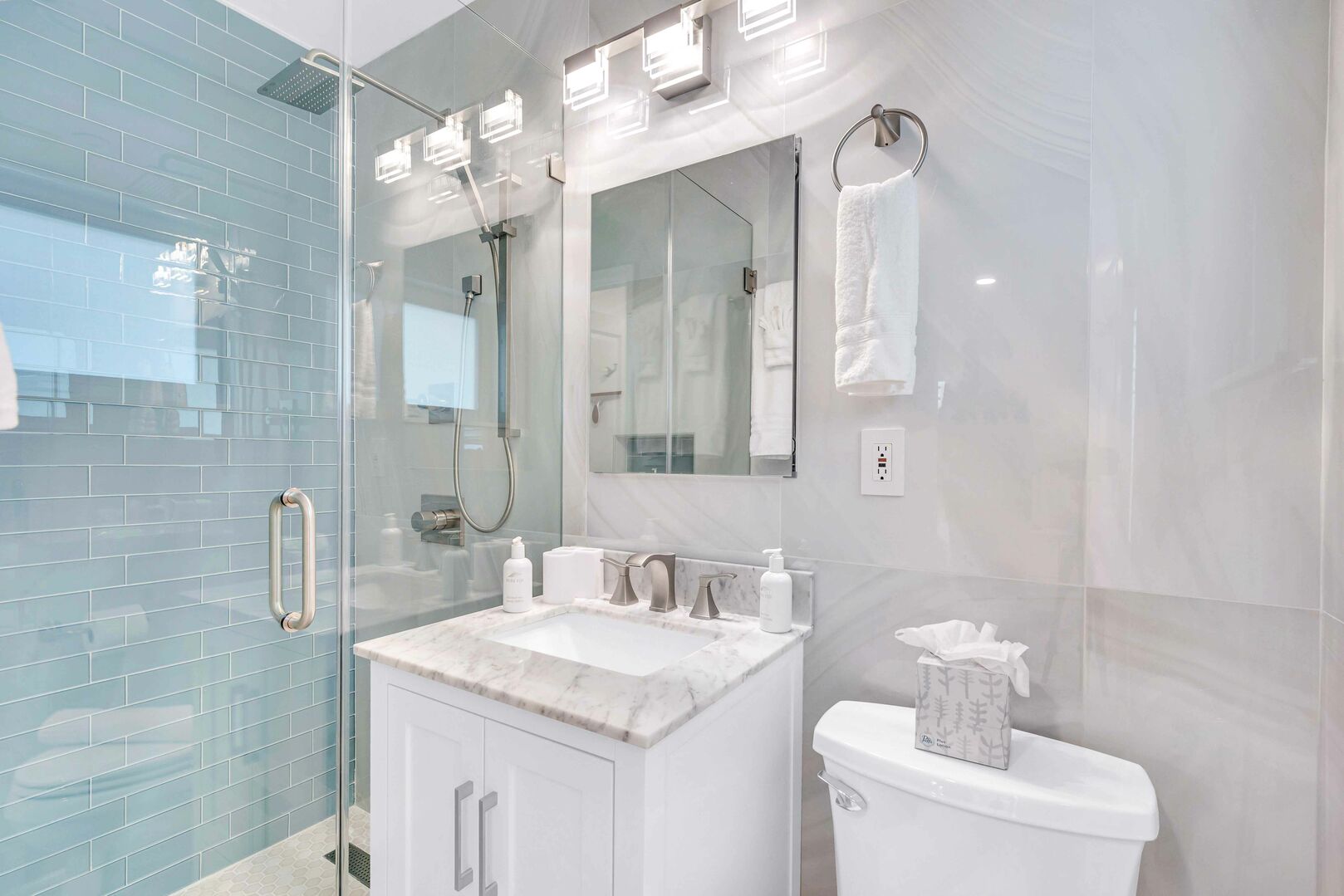The Master bathroom features a walk-in shower.