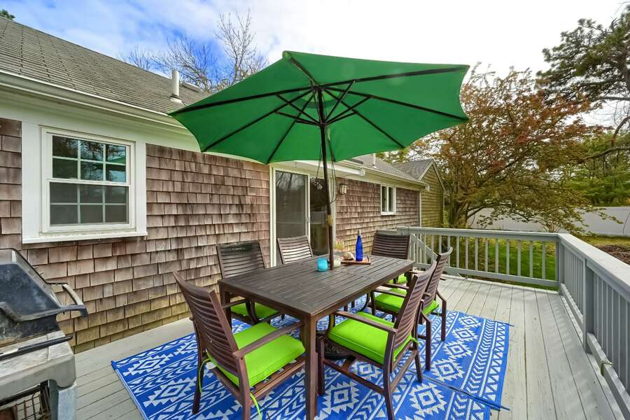 Large deck with grill and dining set for 6 -2 Sherwood Road Harwich Cape Cod - Shorewood Forest - #BookNEVRDirectShorewoodForest