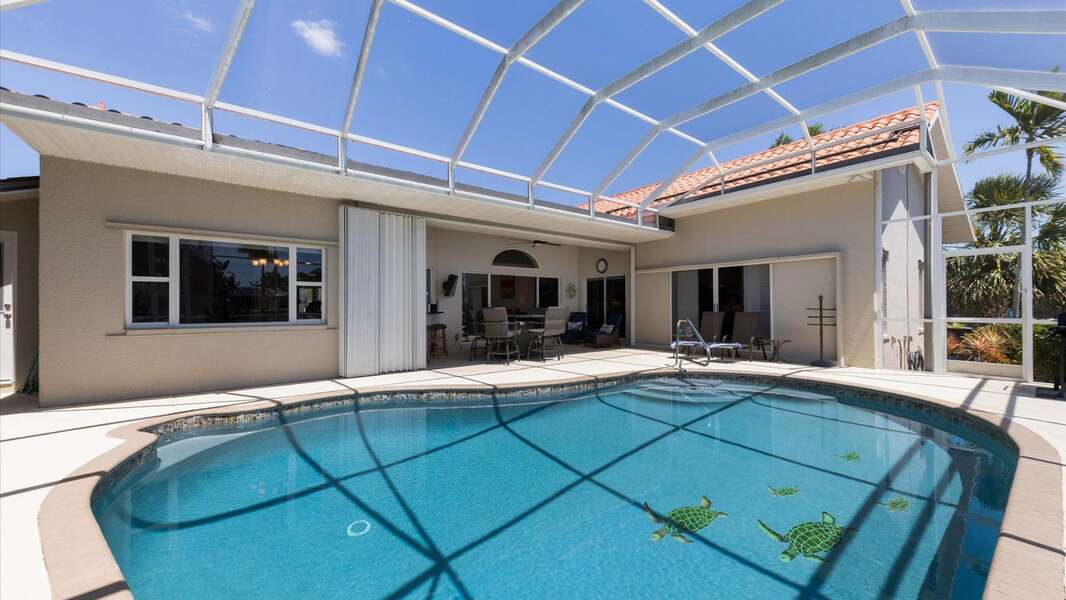 Enjoy the Florida sun in the Southwest facing pool