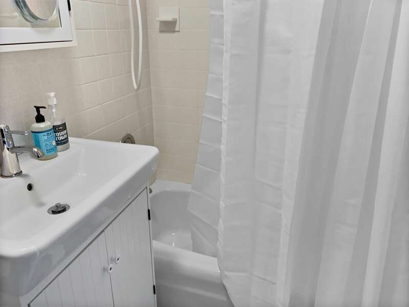 Bath 1 full with tub shower combination- 69 Beaten Path Unit #8 Dennis Port Cape Cod - New England Vacation Rentals