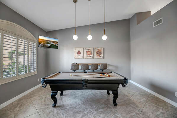 Pool Table Room with Smart TV
