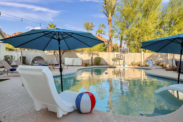 Relax In or By the Private Sparking Pool!