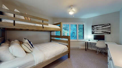 Secondary Bedroom w/ Bunk Beds & Work Space