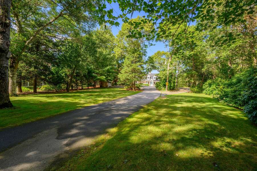 Long private driveway to 192 Great Marsh Rd Centerville Cape Cod