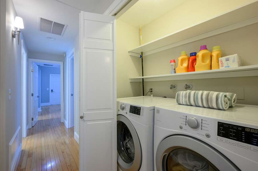 Laundry on the second floor in the hallway - 192 Great Marsh Rd Centerville Cape Cod