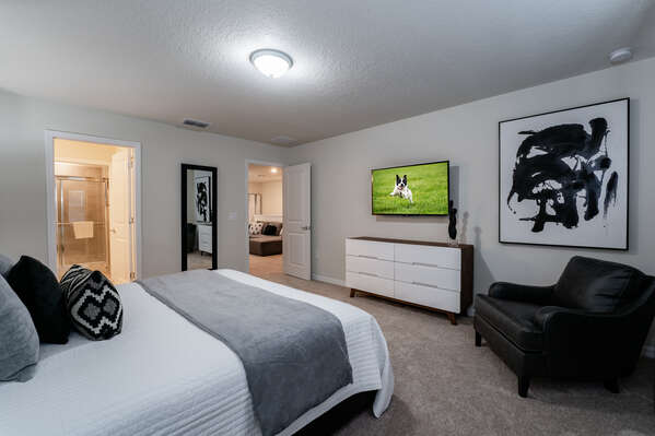 Bedroom 2-Upstairs Master Suite showing TV